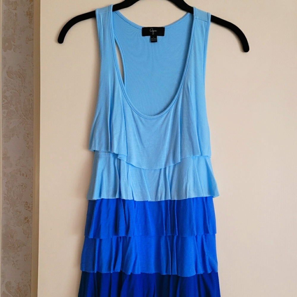 Aqua, L sleeveless, rayon shirt, great for hot weather